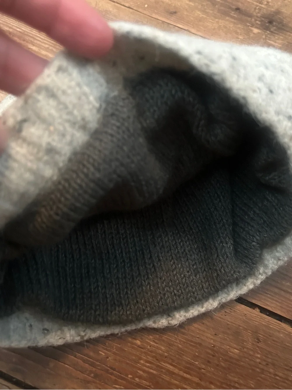 Unisex Kids Cozy Speckled Double Insulated Wool Beanie - Light Gray